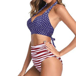 Women's Two Piece Swimsuits Athletic Halter Sporty Swimming Swimwear Triangle Sexy Bathing SuitsHigh Waist Bikini - Allen-Fitness