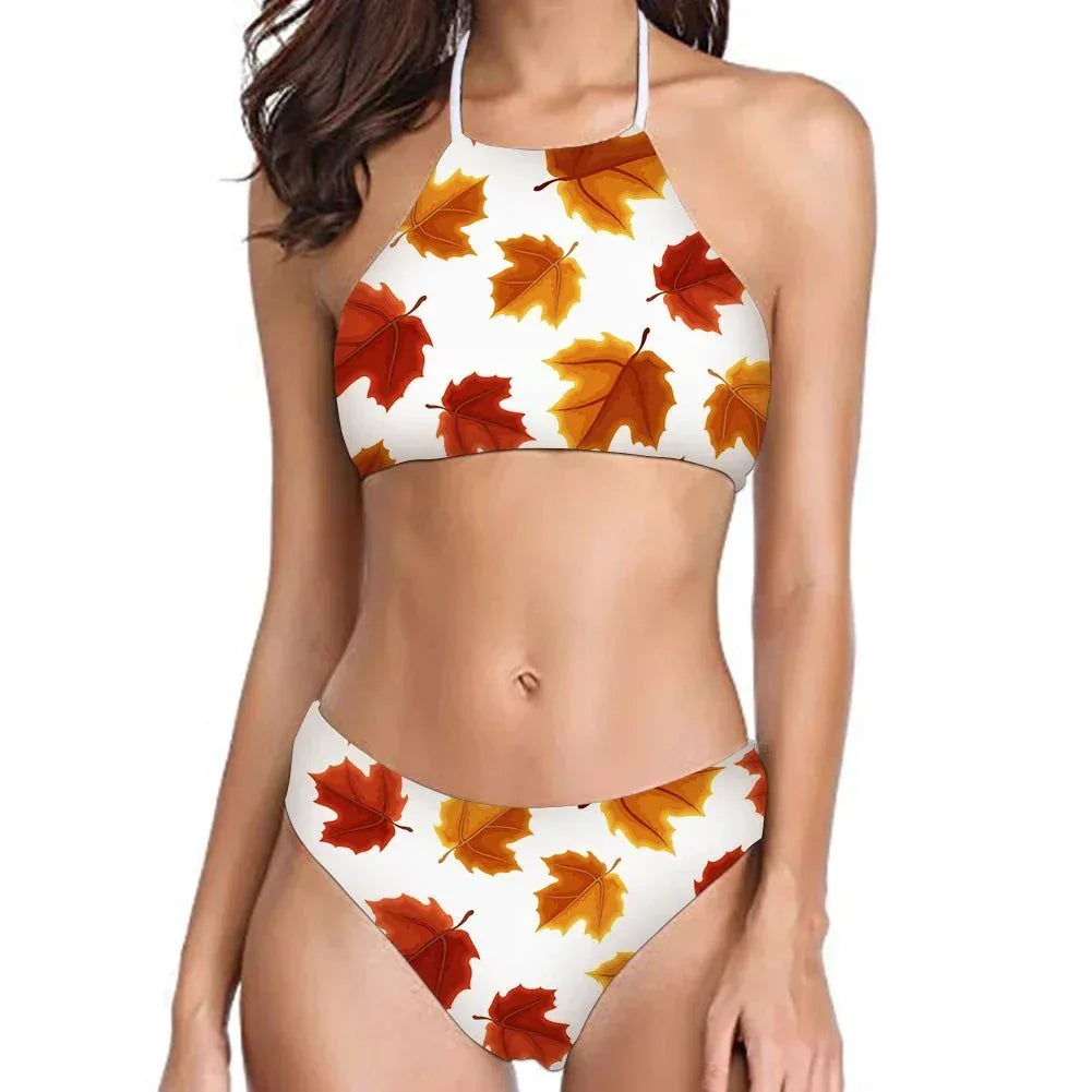 Plus Size Women's Colorful Swimsuits - Sexy Fashion Swimsuits with Straps - Allen-Fitness