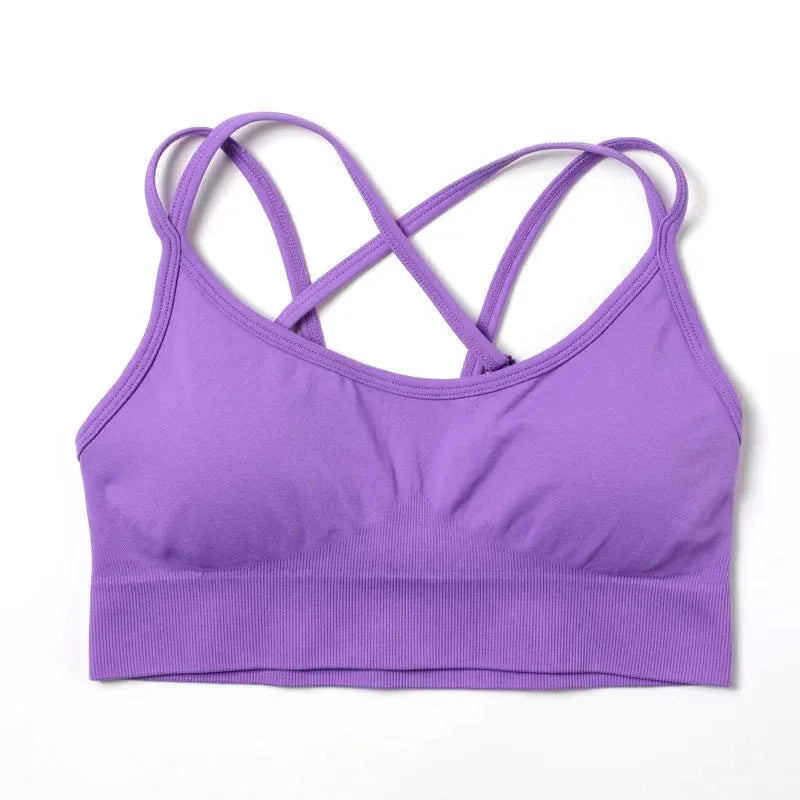 Women Popular New Design Seamless Shirt Short Legging Bra Gym Set Yoga Wear Set Fitness Set - Allen-Fitness