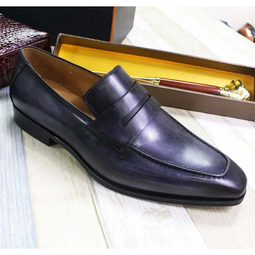 Slip-On Loafers for Men - Premium Leather Shoes (Weddings, Formal Events) - Allen-Fitness