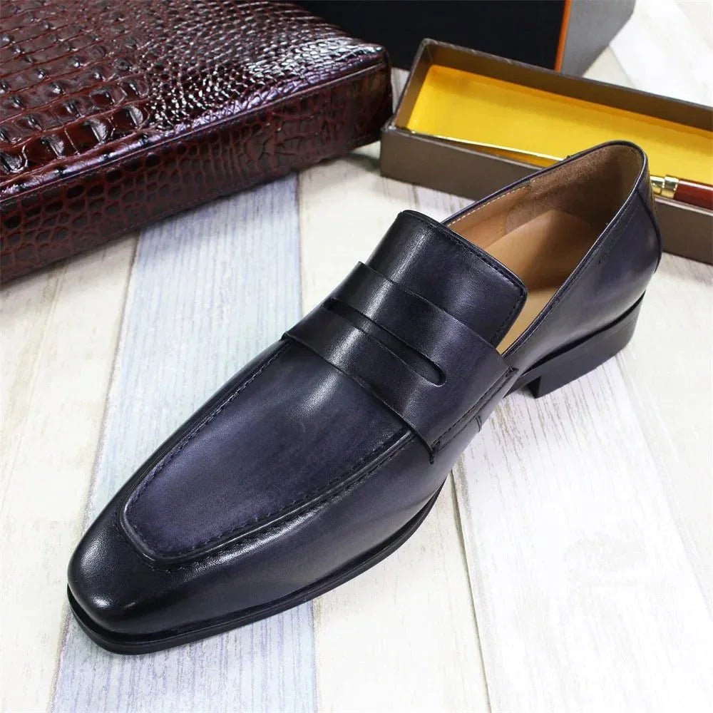 Slip-On Loafers for Men - Premium Leather Shoes (Weddings, Formal Events) - Allen-Fitness