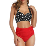 Women's Two Piece Swimsuits Athletic Halter Sporty Swimming Swimwear Triangle Sexy Bathing SuitsHigh Waist Bikini - Allen-Fitness