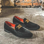 Plus Size 48 Corduroy Material Fashion Men Loafers Shoes Slip On Dress Shoes - Allen-Fitness