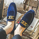 Plus Size 48 Corduroy Material Fashion Men Loafers Shoes Slip On Dress Shoes - Allen-Fitness