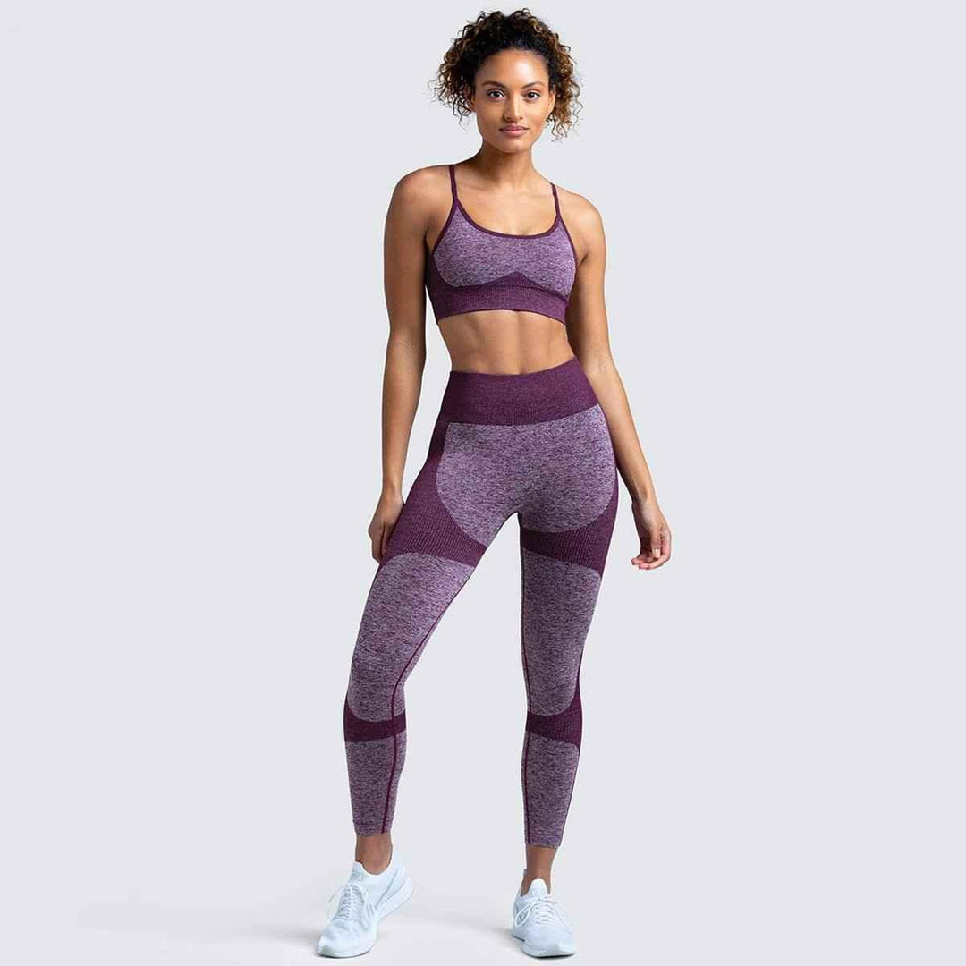 Womens Fitness Leggings - Seamless Workout Gym Sports Yoga Sets - Allen-Fitness