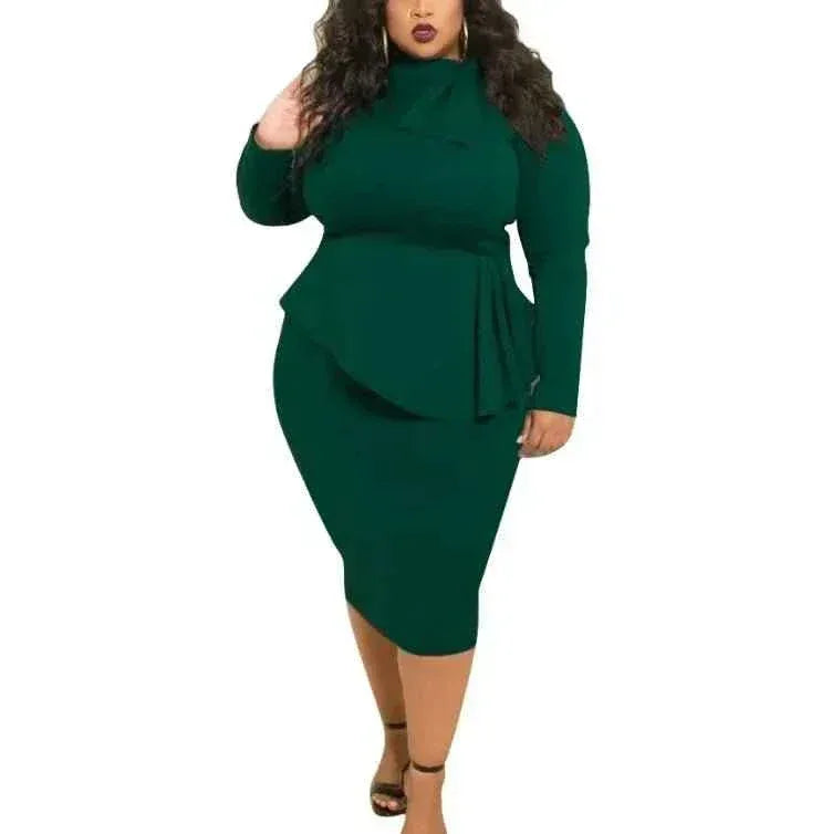 Newest Autumn Winter Women Large Size Short Dresses Bow Long Sleeve Dress Women Casual Clothing - Allen-Fitness