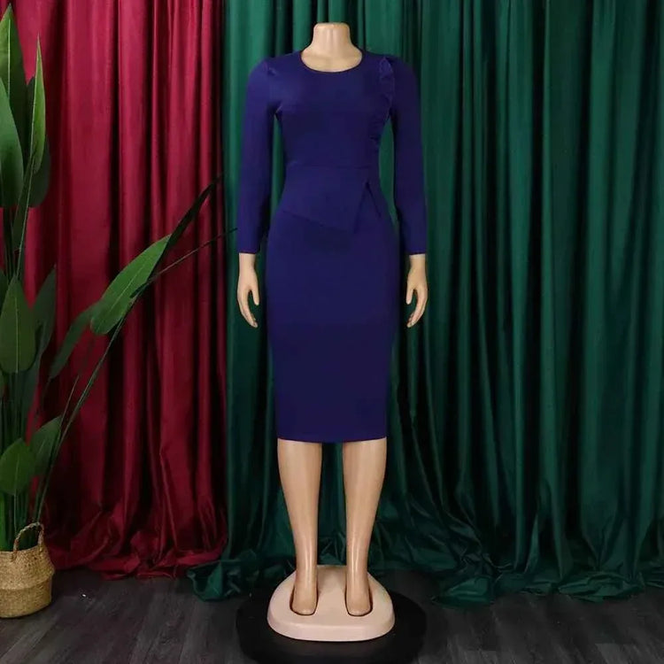 Spring Dresses Women Elegant Slim Long Sleeve Dresses For Women Clothing Office Dress For Women - Allen-Fitness