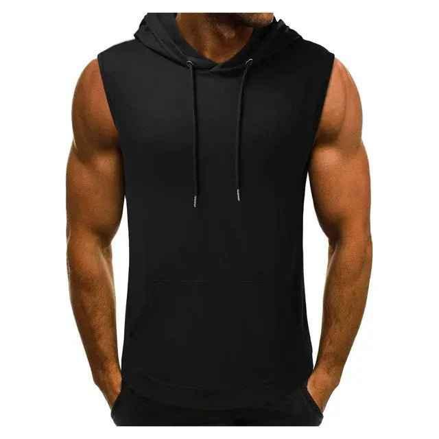 Men's Sleeveless Tank Top with Enhanced Comfort and Practical Pockets - Allen-Fitness