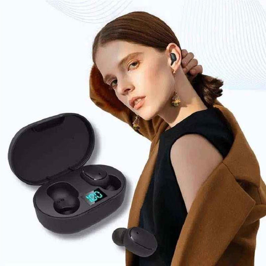 E6s Bluetooth Headset - Smart Digital Display Wireless Mini In-Ear Earbuds - Allen-Fitness