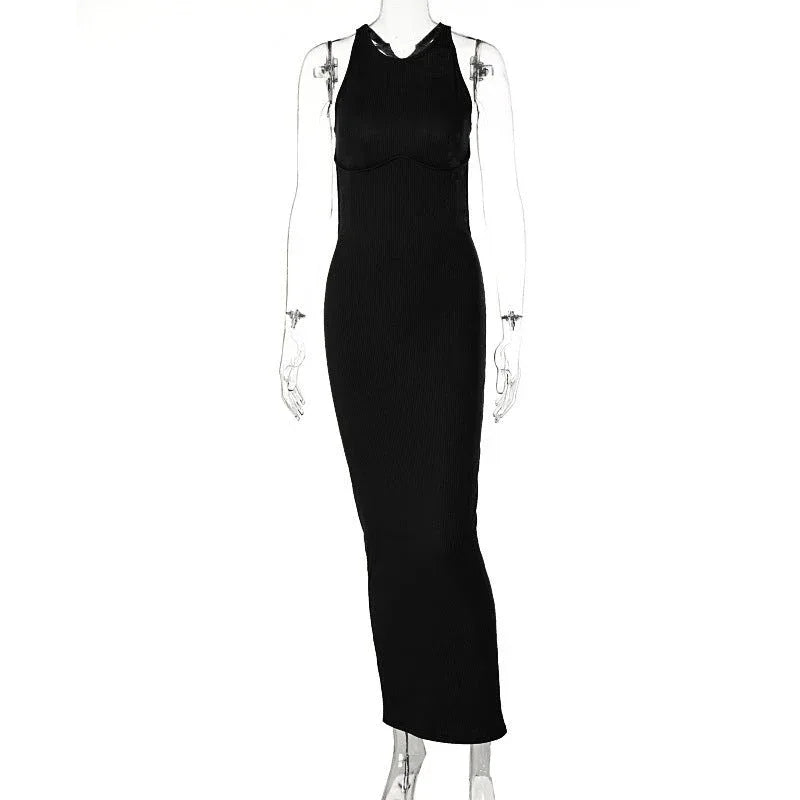 Sleeveless Backless Long Slim Fit Evening Dress for Women - Allen-Fitness