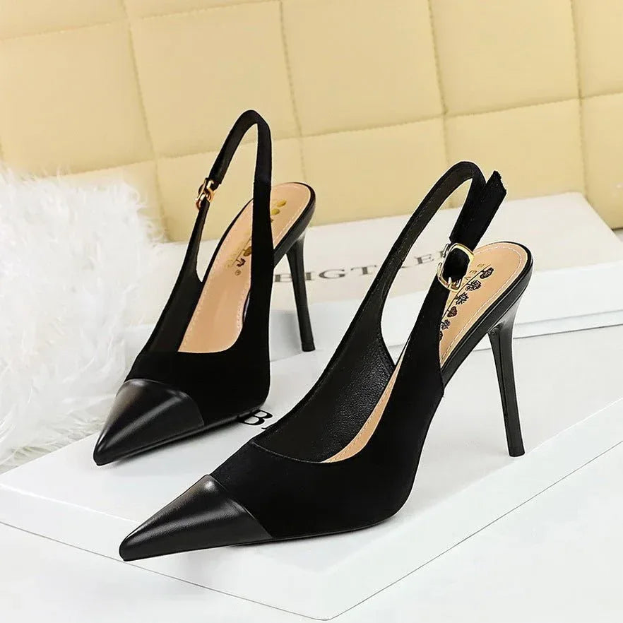Women's Fashion Shoes: Stylish Suede High Heels with Super High 8cm Heel - Allen-Fitness