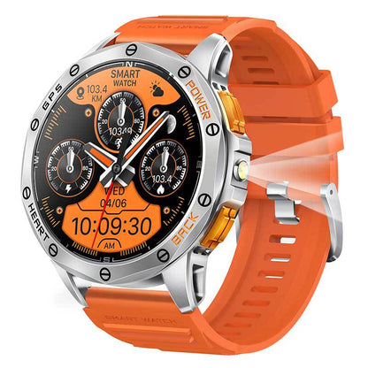K67 Bluetooth Calling Compass AMOLED Smart Watch with multiple sports modes highlighted on the display.