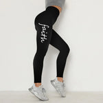 Stylish Waist Letter Printed Leggings for Women - Hip Lifting and Stretchable, Sizes S-XXXL - Allen-Fitness