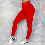 Stylish Waist Letter Printed Leggings for Women - Hip Lifting and Stretchable, Sizes S-XXXL - Allen-Fitness