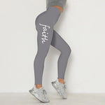 Stylish Waist Letter Printed Leggings for Women - Hip Lifting and Stretchable, Sizes S-XXXL - Allen-Fitness