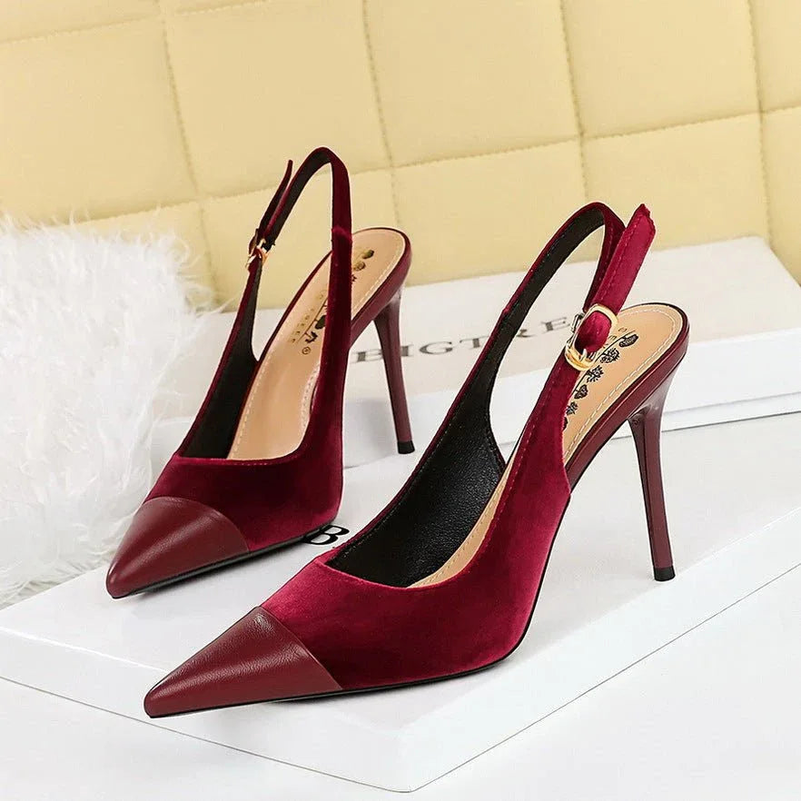 Women's Fashion Shoes: Stylish Suede High Heels with Super High 8cm Heel - Allen-Fitness