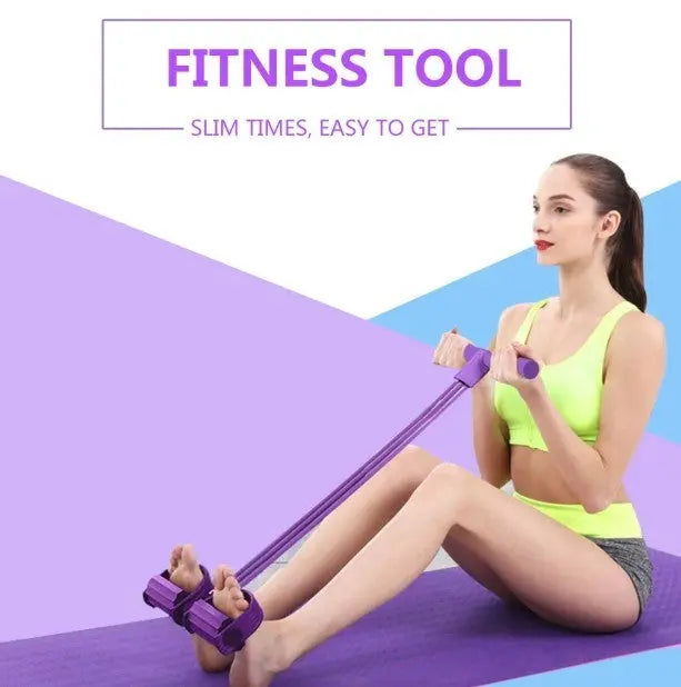 Portable Fitness Resistance Band with Pedal - Allen-Fitness