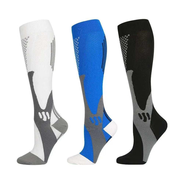 Compression socks for athletes – long tube nylon design for running and cycling