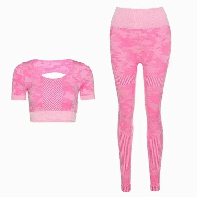 Fitness Leggings Set - High-Quality Polyester Athletic Wear for Women - Allen-Fitness