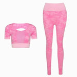 Fitness Leggings Set - High-Quality Polyester Athletic Wear for Women - Allen-Fitness