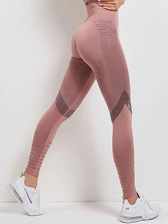 High Waist Ankle-Length Yoga Pants for Women - Solid, Seamless, Booty Lifting - Allen-Fitness