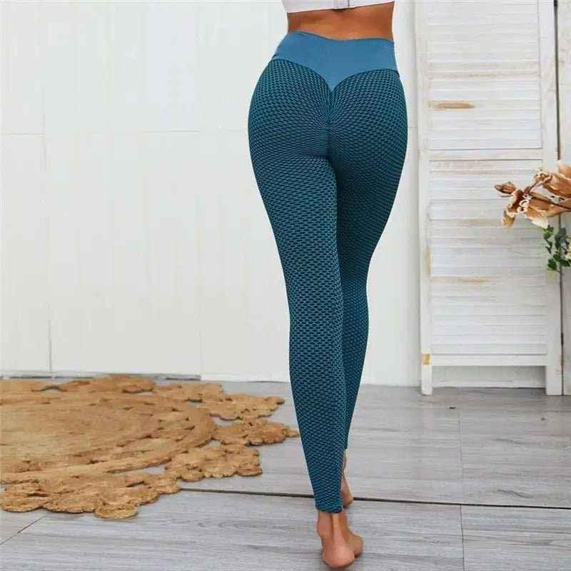 Women Leggings - SVOKOR High Waist Dot Activewear, Seamless Booty Lifting, Ankle-Length - Allen-Fitness