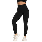 Seamless High Waist Yoga Pants with Energy Dotted Pattern - Allen-Fitness