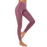 Seamless High Waist Yoga Pants with Energy Dotted Pattern - Allen-Fitness