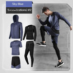 Men Gym Fitness Compression Sports Suit Clothes Running Jogging Sport Wear Exercise Workout Tights - Allen-Fitness