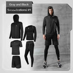 Men Gym Fitness Compression Sports Suit Clothes Running Jogging Sport Wear Exercise Workout Tights - Allen-Fitness