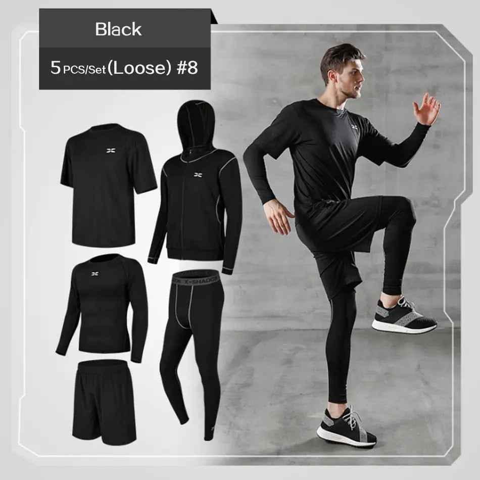 Men Gym Fitness Compression Sports Suit Clothes Running Jogging Sport Wear Exercise Workout Tights - Allen-Fitness