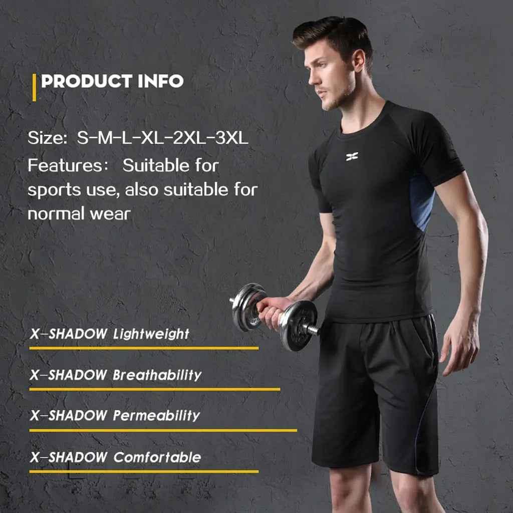 Men Gym Fitness Compression Sports Suit Clothes Running Jogging Sport Wear Exercise Workout Tights - Allen-Fitness