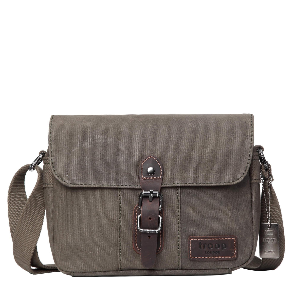 Troop London Heritage Across Body Bag - Durable Canvas with Genuine Leather Trimmings, Spacious and Secure - Allen-Fitness