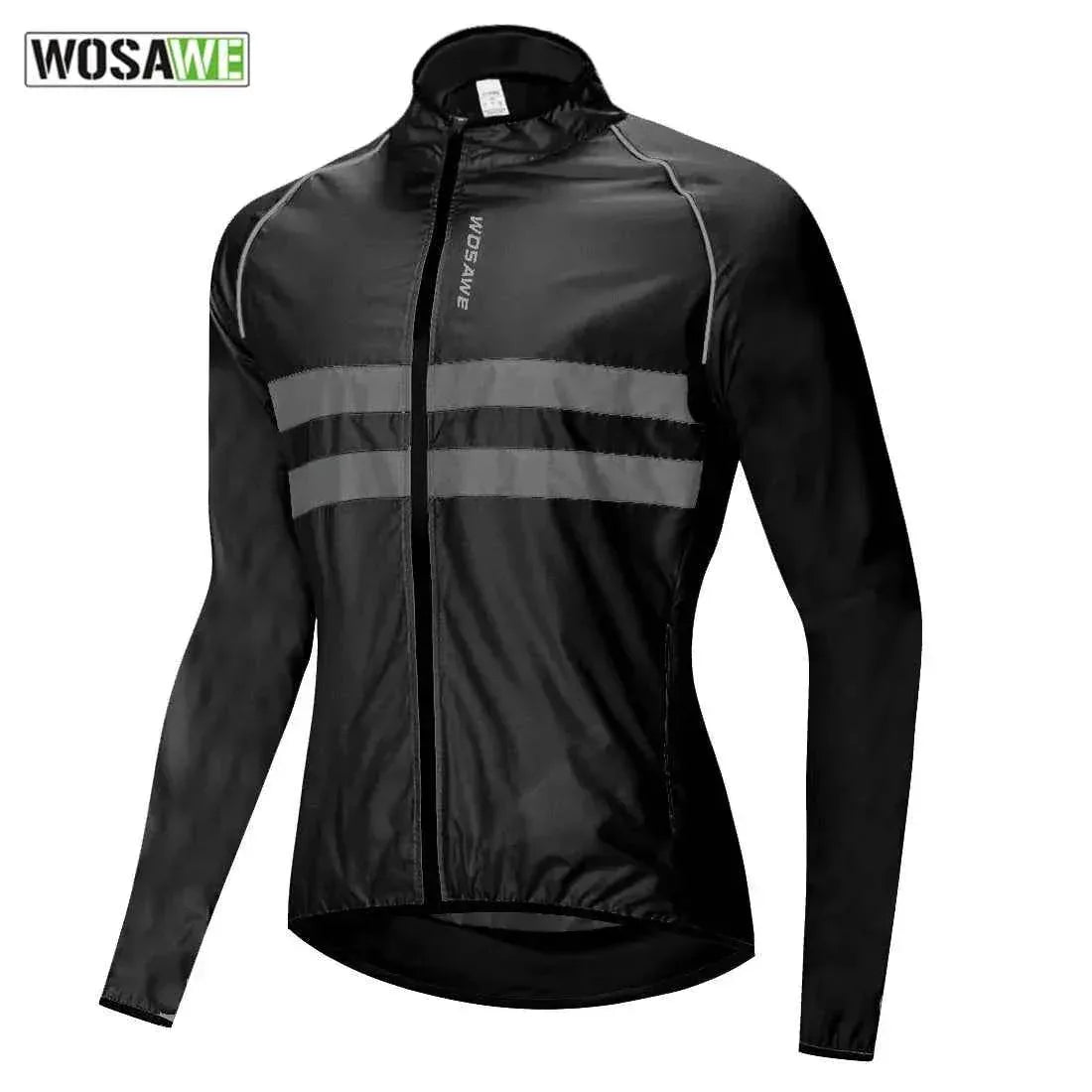 Ultralight Cycling Jacket For Men - Waterproof, Windproof, Reflective MTB Bike Windbreaker - Allen-Fitness
