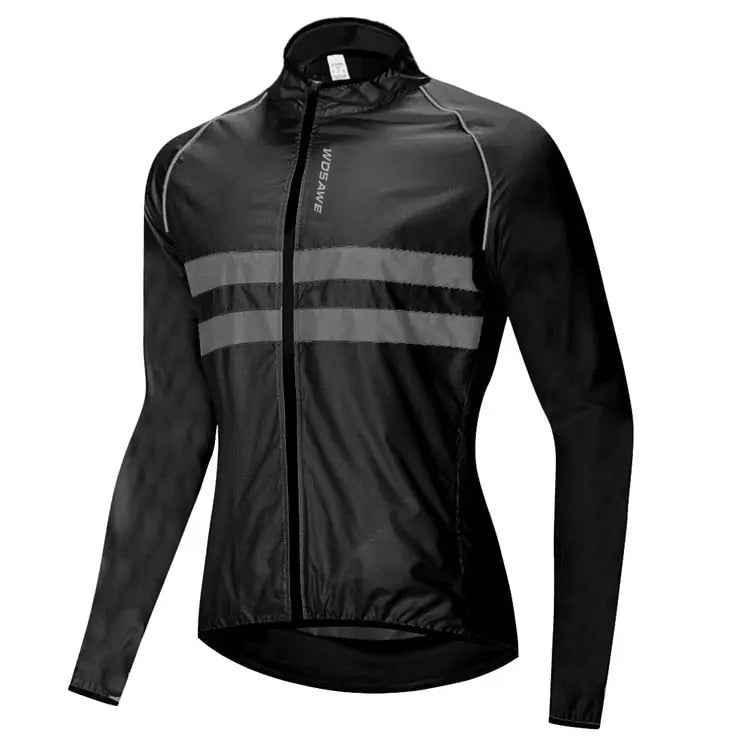 Ultralight Cycling Jacket For Men - Waterproof, Windproof, Reflective MTB Bike Windbreaker - Allen-Fitness