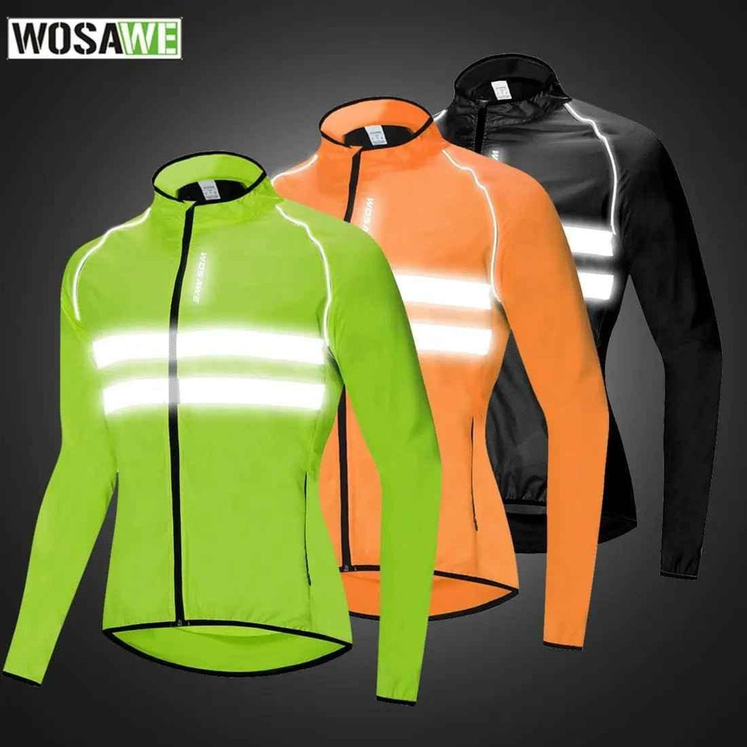 Ultralight Cycling Jacket For Men - Waterproof, Windproof, Reflective MTB Bike Windbreaker - Allen-Fitness