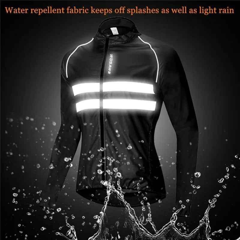 Ultralight Cycling Jacket For Men - Waterproof, Windproof, Reflective MTB Bike Windbreaker - Allen-Fitness