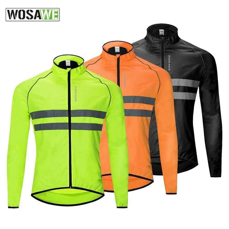 Ultralight Cycling Jacket For Men - Waterproof, Windproof, Reflective MTB Bike Windbreaker - Allen-Fitness