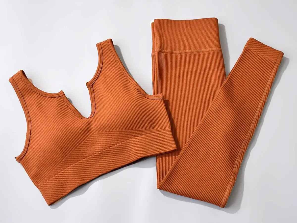 Women workout pant & yoga clothing, and home wear clothes. Activewear seamless yoga gym fitness set