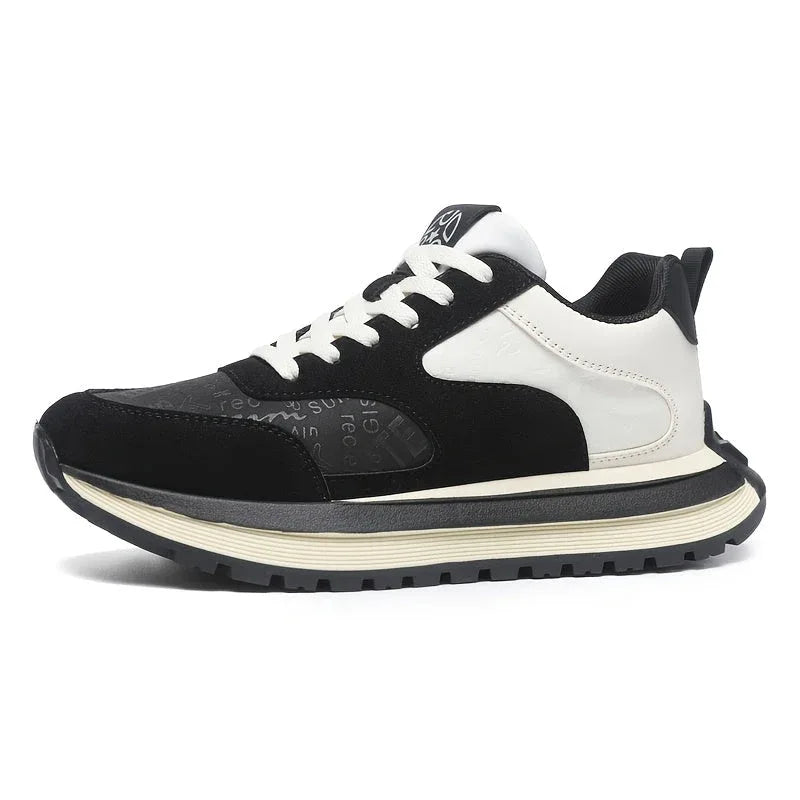 Men's Casual Sneakers- Comfortable, Non-Slip, Lace-Up Shoes with Embossed "TEAM" Design - Allen-Fitness