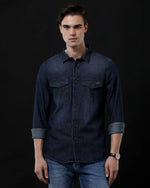 Affordable Men's Denim Shirt - Slim Fit Casual Design by Temple Of Denim - Allen-Fitness