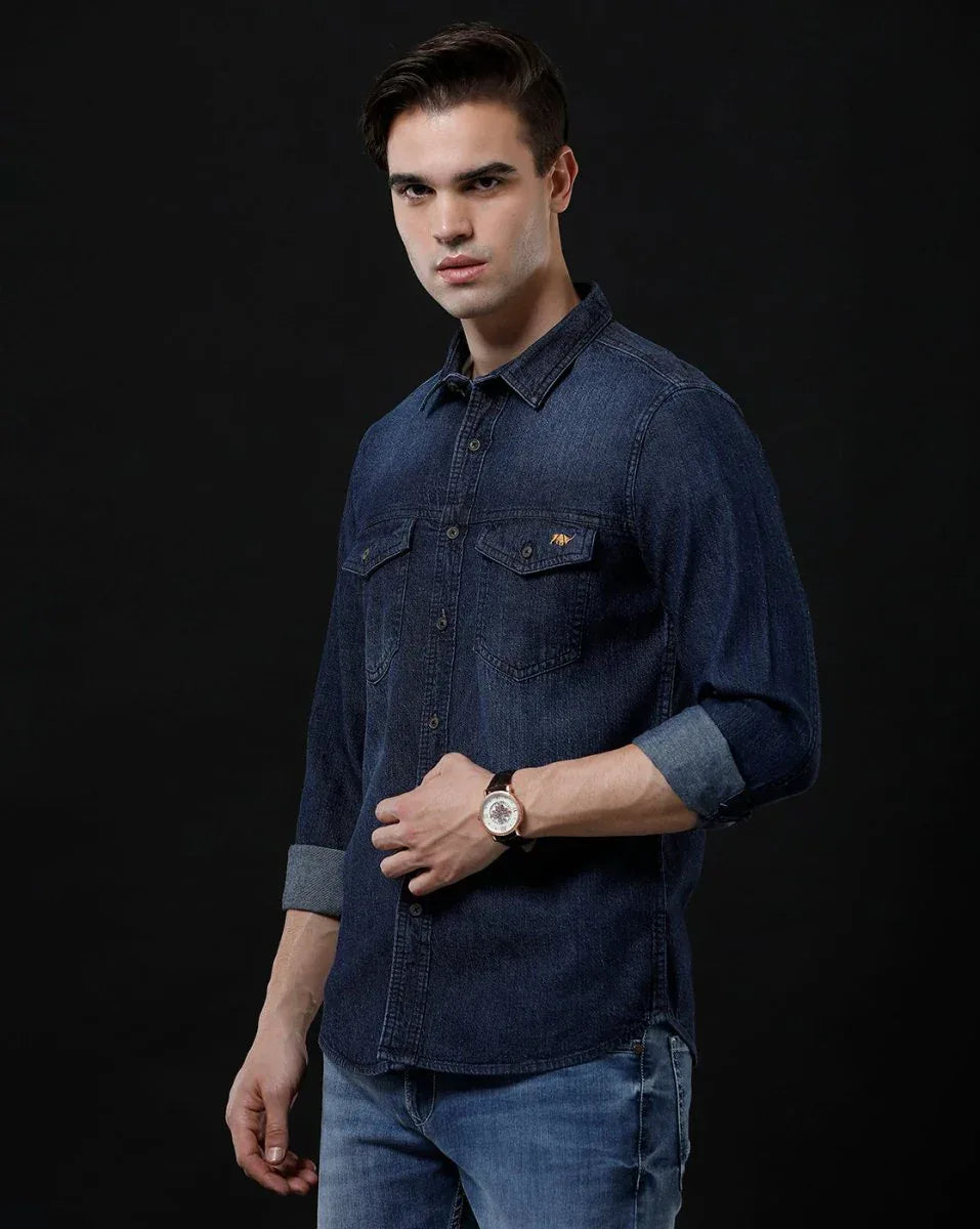 Affordable Men's Denim Shirt - Slim Fit Casual Design by Temple Of Denim - Allen-Fitness