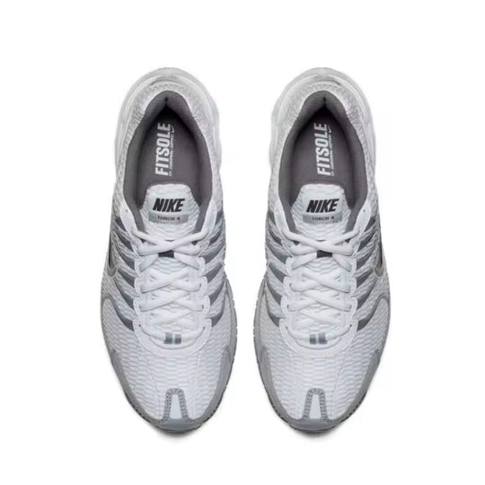 Air Zoom Torch 4 Men’s Running Shoes – White &amp; Grey Breathable Trainers - Allen-Fitness