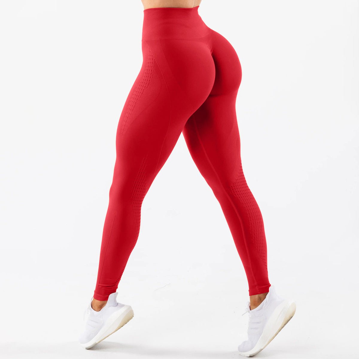 Amazon Seamless Jacquard Tight Yoga Pants Women's Super Soft Hand-feel Body-fit Cationic Cropped Pants Fitness Pants - Premium Fitness & Activewear