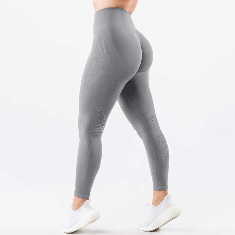 Amazon Seamless Jacquard Tight Yoga Pants Women's Super Soft Hand-feel Body-fit Cationic Cropped Pants Fitness Pants - Premium Fitness & Activewear