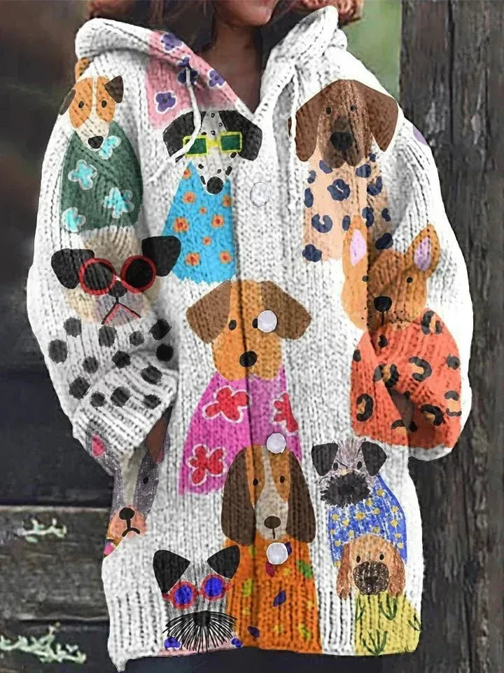 Animal Print 3D Effect Casual Hooded Cape Coat for Women in Sizes S to 5XL – Fun & Stylish - Allen-Fitness