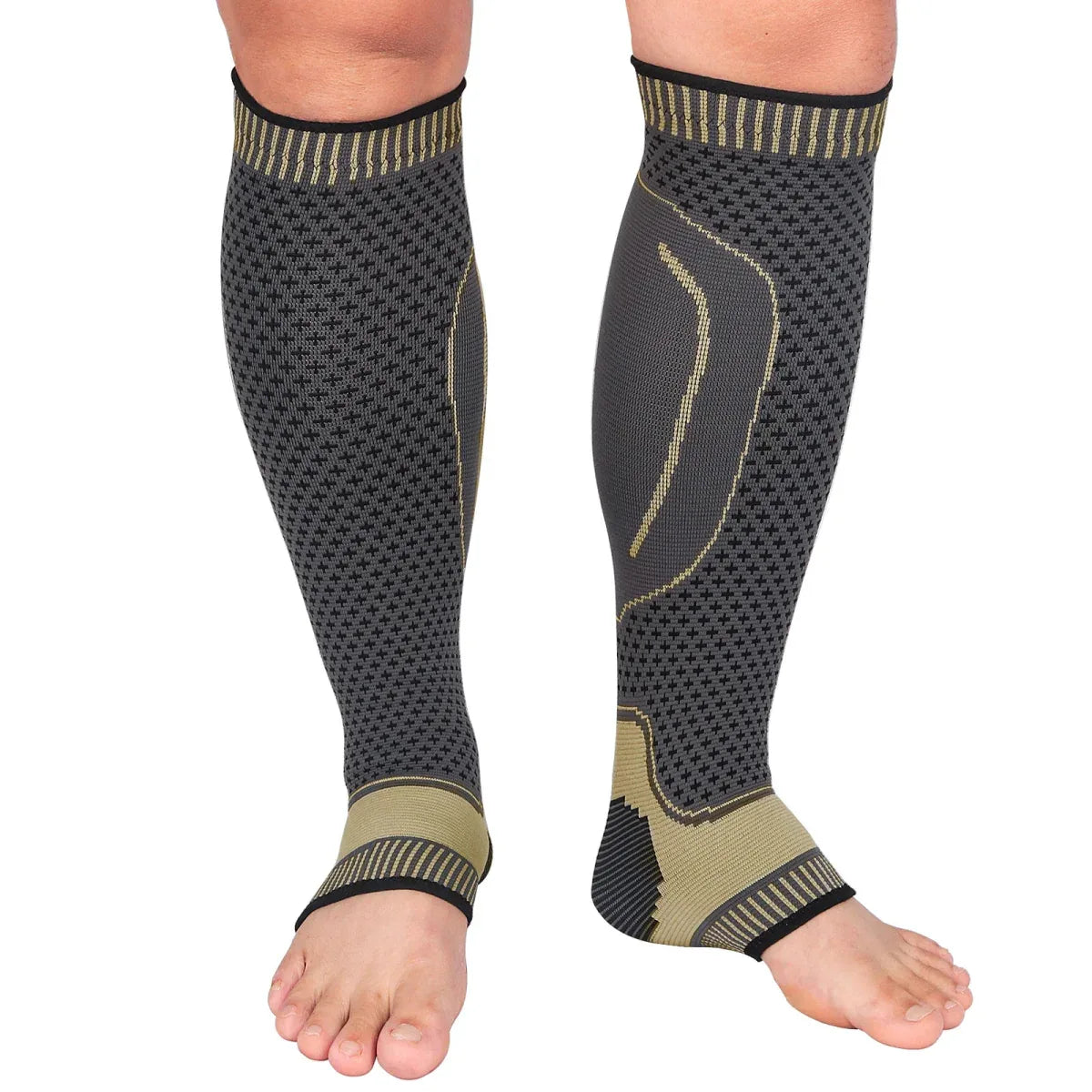 Premium Ankle Compression Sleeves - Breathable Support Socks for Swelling & Injury Recovery - Allen-Fitness