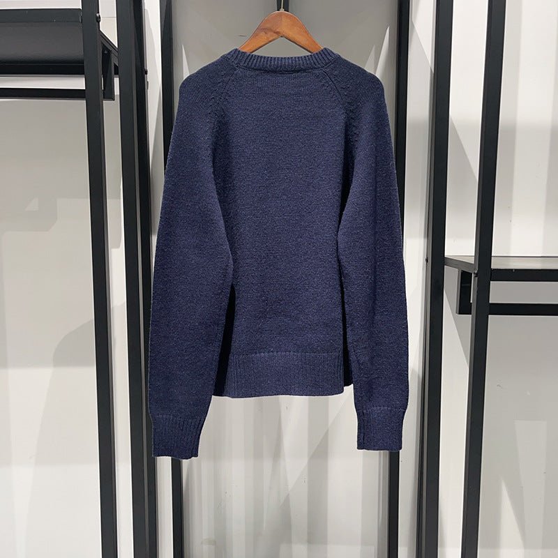 Autumn and winter casual English letter embroidery round neck pullover long sleeved knitted sweater - Premium Fitness &amp; Activewear for Men &amp; Women|UK