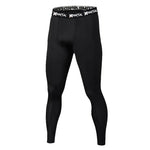 Men's Quick-Drying High Elastic Fitness Leggings - Breathable & Slim Fit - Black - Allen-Fitness