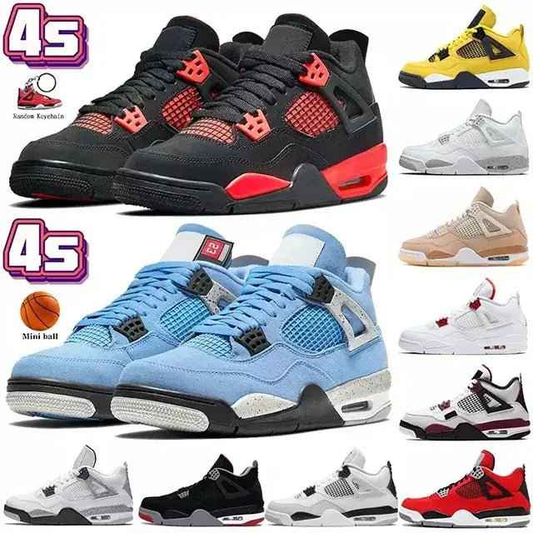 High Quality Basketball Shoes for Women OG 4 Retro 4s Bred Black Cat University Blue Fire Red